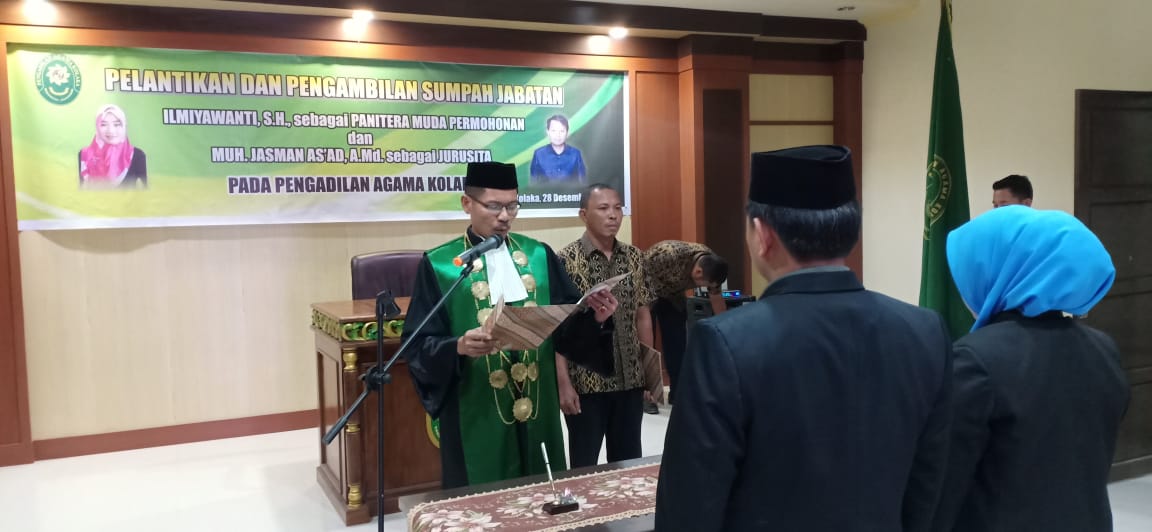 Pelantikan & Pengambilan Sumpah Jabatan Panitera Muda Permohonan dan Jurusita